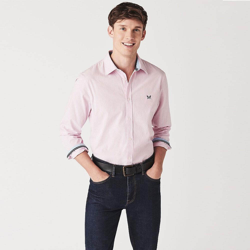 Crew Clothing Classic Fit Micro Gingham Shirt